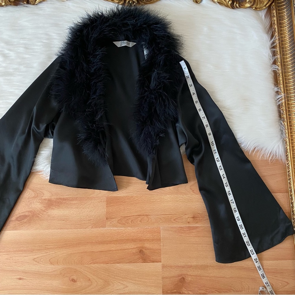Chantal Thomass For Victoria’s Secret Feather Open Front Jacket - Picture 5 of 9